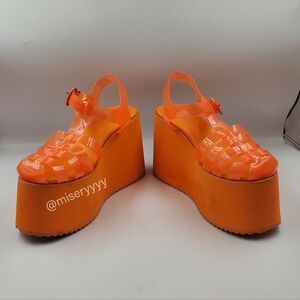 *REPOSH & WORN* Dolls Kill/Sugar Thrillz Jelly Sandals